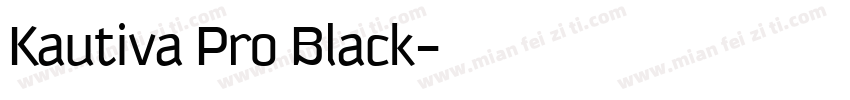 Kautiva Pro Black字体转换